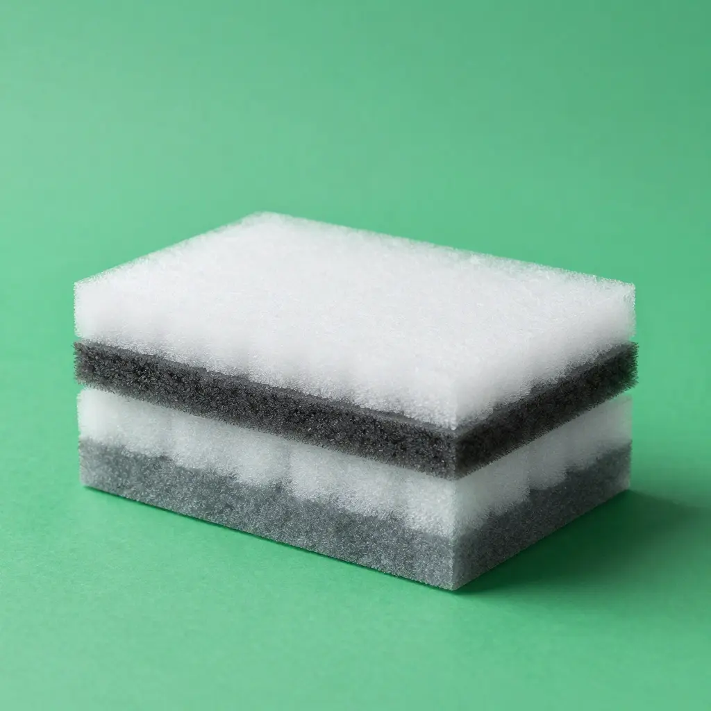 Fragile item packaging with protective foam layers